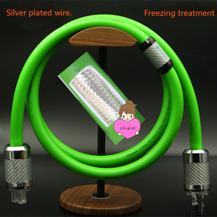 

HiFi fever grade power cord, single crystal oxygen free copper silver plated power cord, amplifier CD cable/USA standard plug