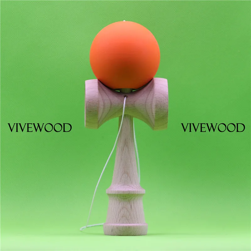 Upateded Kendama с желтой резиновой Tama обновленной конической бук кен в новой форме и