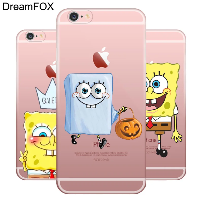 

DREAMFOX L089 Spongebob Soft TPU Silicone Case Cover For Apple iPhone X XR XS Max 8 7 6 6S Plus 5 5S SE 5C 4 4S