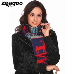 Zeagoo осень-зима длинный теплый палантин геометрический трикотажные шеи Обёрточная бумага шарф платок для Для женщин 6 цветов повседневная