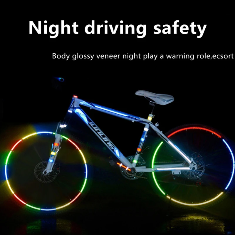 800 см/315 дюйма флуоресцентные MTB велосипедные Светоотражающие стикеры для мотоциклов клейкая лента безопасности Светоотражающая случайная отправка