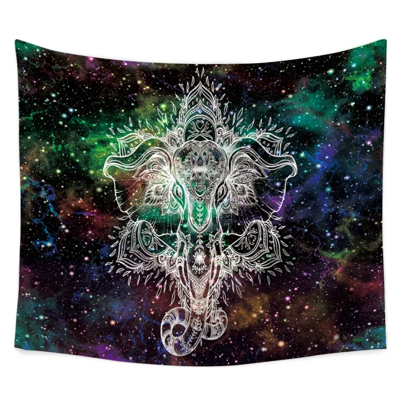 

Mandala Elephant Painting Lightweight Polyester Fabric Wall Tapestry Beach Throw Blanket Hanging Home decoration indien