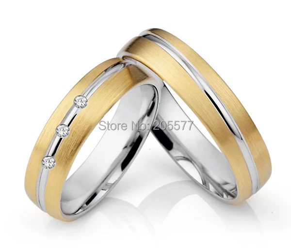 Custom European Western Style Mens And Womens Anium Wedding Rings Custom European Western Style Mens And Womens Anium Wedding Rings Sets With Gold Plating