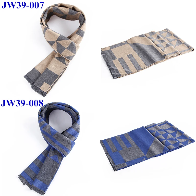 8 цветов, зимний шарф, искусственный волнистый дизайнерский шерстяной мужской шарф, роскошные модные женские шали, Тканый Жаккардовый мужской шарф