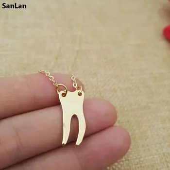 

Mini Tooth Necklace Teeth pendant Delicate Chic Dogeared Necklace Choker Fashion Kid Womens SanLan