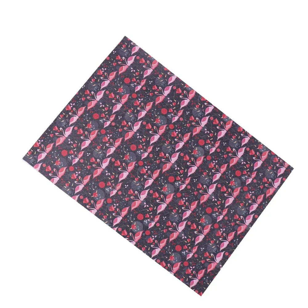 22 см* 30 см Фламинго искусственная кожа лист растения летние Фламинго печатных PU материал самодельные банты для волос сумки шитье лоскутное - Цвет: 02
