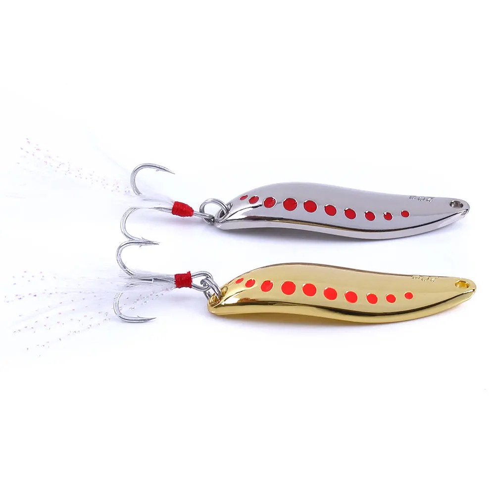 

1Pcs 55mm 20g Sequined Gold/Silver Spoon Lure For Fishing Baits Sea Lures Tool Wobblers Spinner Pike Carp Bait
