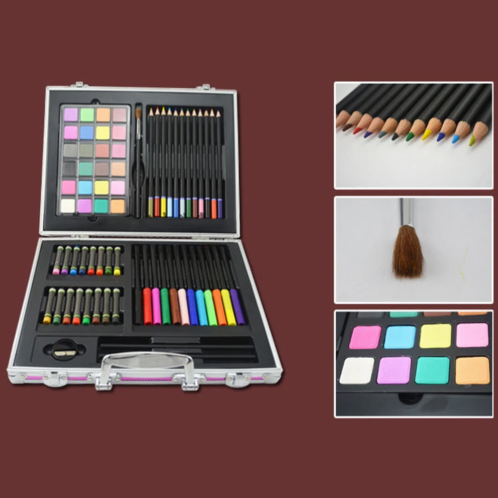 

68 Pcs Art Supplies Stationery Long Handle Professional Watercolor Paint Brush Set School Gift Durable For Children Painting