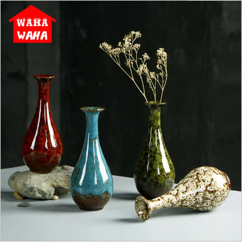 

Chinese Style Ceramics Vase Classic Hydroponics Flower/ Dried Flower Vase Desktop Table Water Planting Vases Home Decora Crafts
