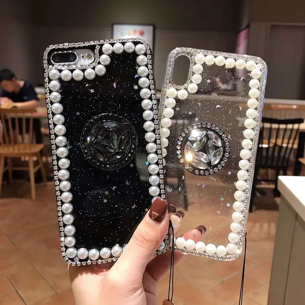 Moon Stars с бриллиантовым жемчугом чехол для телефона IPHONE XSMAX XR X XS 8 PLUS 7 6 6S P 6SPLUS 6P