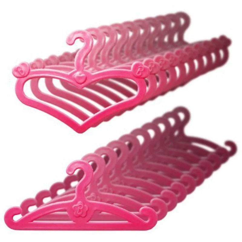 LeadingStar 20 Pcs/Lot Pink Hangers Dress Clothes Accessories For Barbie Doll Pretend Play New year Girls' Gift zk15 LeadingStar 20 Pcs/Lot Pink Hangers Dress Clothes Accessories For Barbie Doll Pretend Play New year Girls' Gift zk15