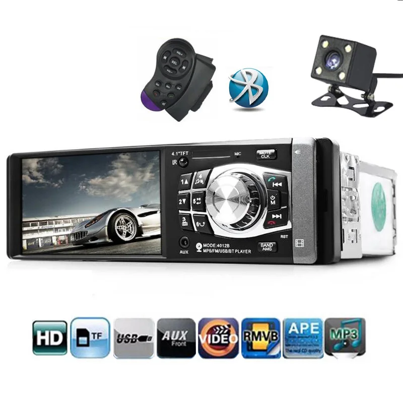 Радио 1 DIN Авторадио Bluetooth аудиомагнитолы автомобильные 1din стерео Кош S multimidia C камера руль дистанционное управление 4 "плеер