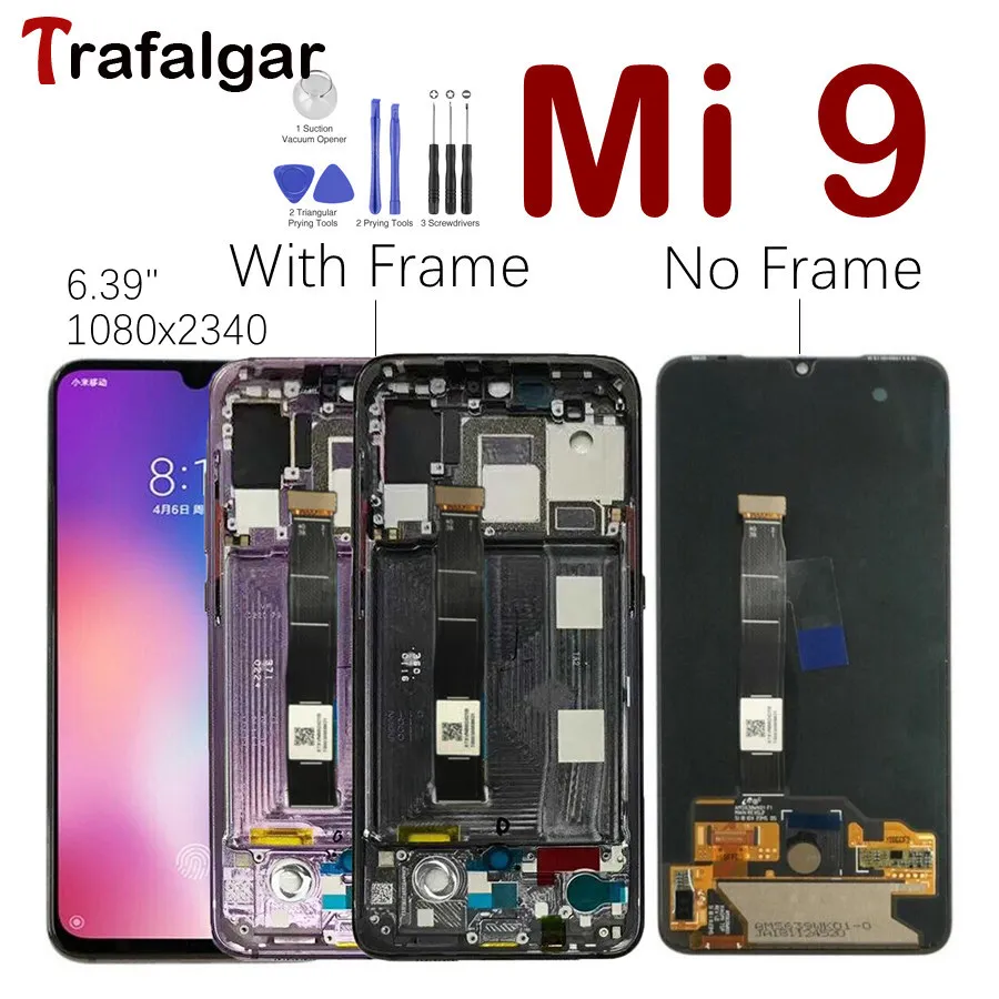 

For Xiaomi Mi 9 LCD Display Touch Screen Digitizer Assembly Pantalla For Xiaomi Mi 9 LCD With Frame Mi9 Screen Replacement