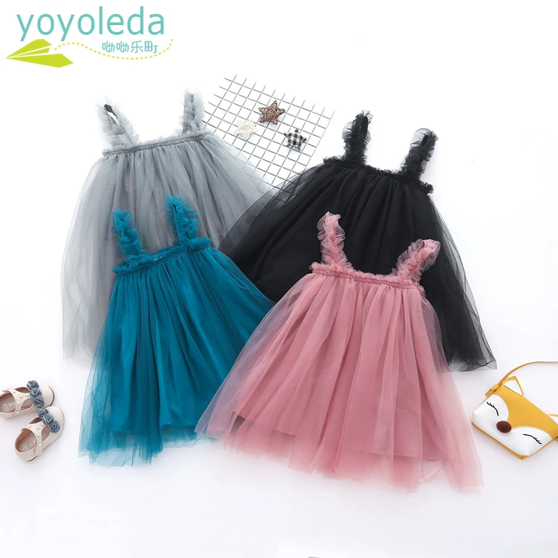 

Baby Girl Summer Dress Casual Ball Gown Mesh Dress Kids Birthday Banquet Party Girls Princess Dresses Clothes
