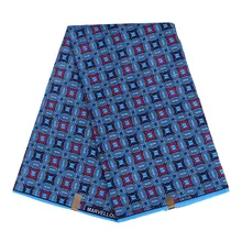 Mylb Настоящие Восковые принты полиэстер ткань Анкара синий воск высокое качество 6 ярдов Африки Ткань для вечерние платье