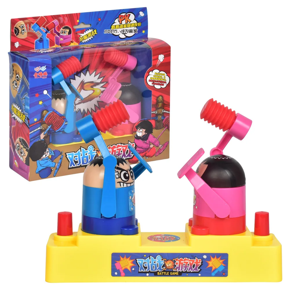 

New foreign trade hand playing robot toy double hammering beat interactive toy desktop relaxation toy