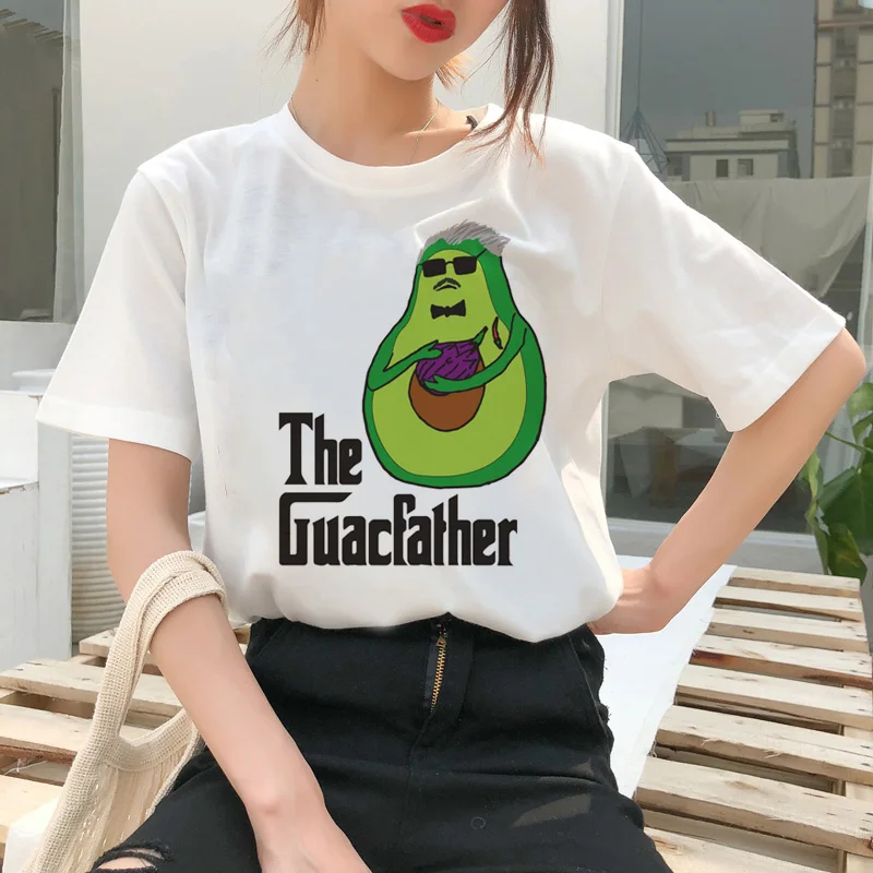 Авокадо Vegan Милая Футболка маленькая мультяшная свежая Harajuku футболка Ullzang Топ