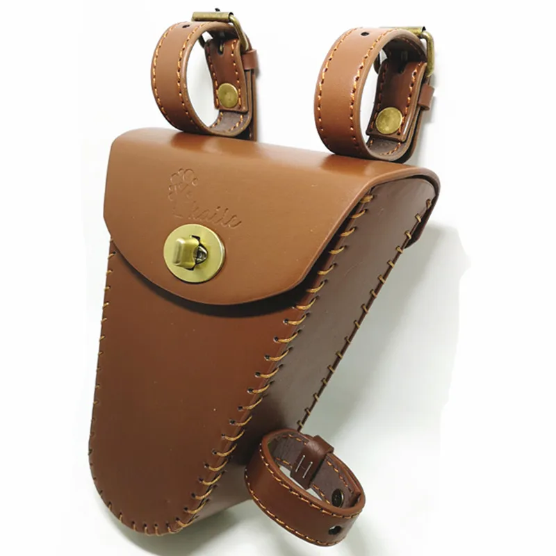 Sale G05 Cycling tool bags Retro bicycle with beam triangle bag kit beam bag bag leather nostalgic classic style 24