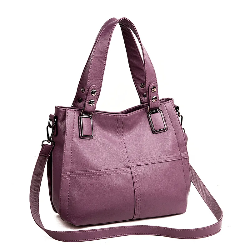 

HOT girls Leather Handbag 100% Genuine Leather Casual Tote Bags Female Big Shoulder Bags for girls HOT