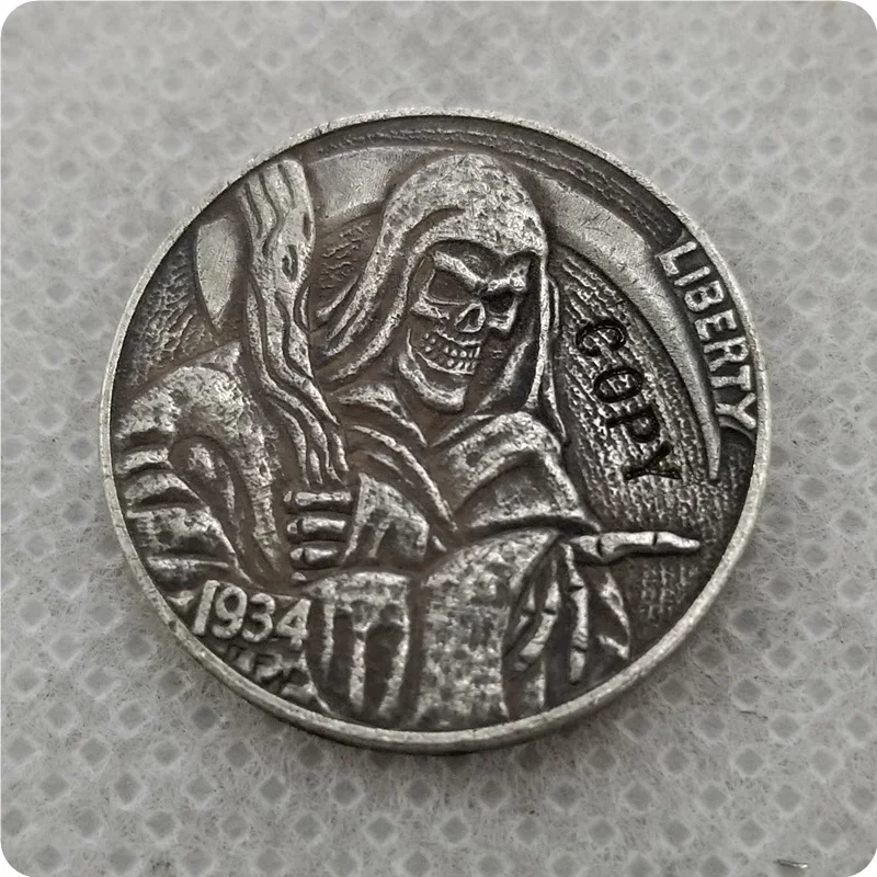 Хобо Никель Coin_Type# 58_1934-D с гравировкой в виде американского бизона из никеля копия монеты памятные монеты коллекционирования