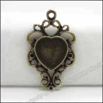 

80pcs Vintage Charms Heart frame Pendant Antique bronze Fit Bracelets Necklace DIY Metal Jewelry Making
