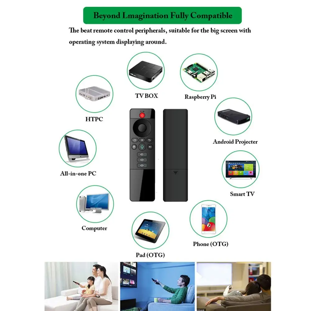 2,4G беспроводной голосовой Air mouse tv Box пульт дистанционного управления для смарт-ТВ на андроид tv Box Mini PC