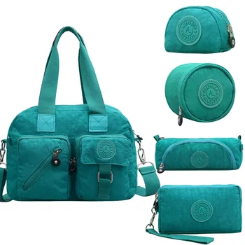 

5pcs/set Casual 100% Original Bolsa Women Top-handle Bag Designer Luxury Handbags Women Bags With Monkey Pendant