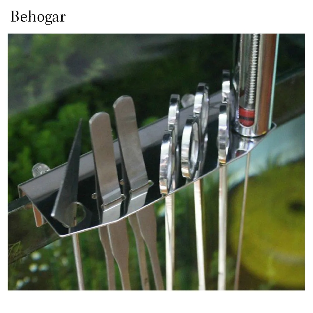 Behogar Aquarium Tank Aquatic Water Plant Pruning Tool Holder Rack for