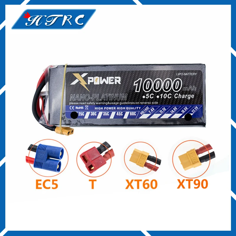 

14.8V 10000mAh 4S Lipo batterie 30C max 35C Xpower XT60 T EC5 XT90 plug pour rc drone Hlicoptre Avion pices