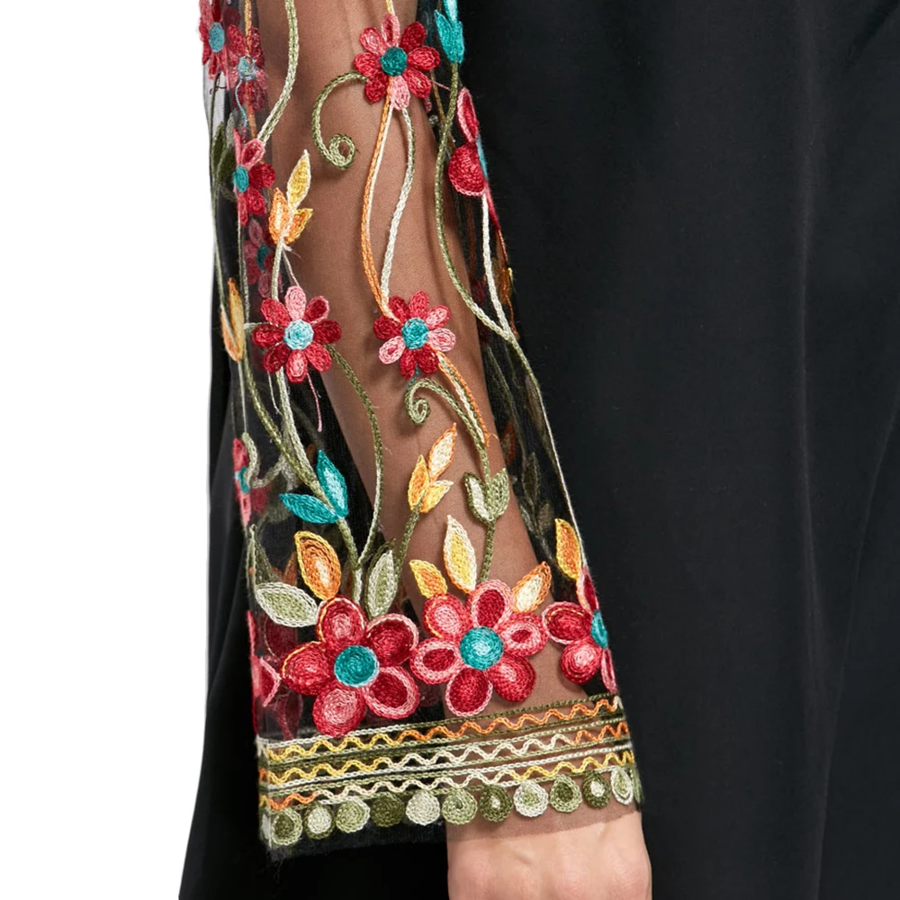 VESTLINDA Embroidery Flare Sleeve Off Shoulder Dress Women Summer Dress 2018 Short Mini Vestidos Black Tunic Dress Robe Femme 7