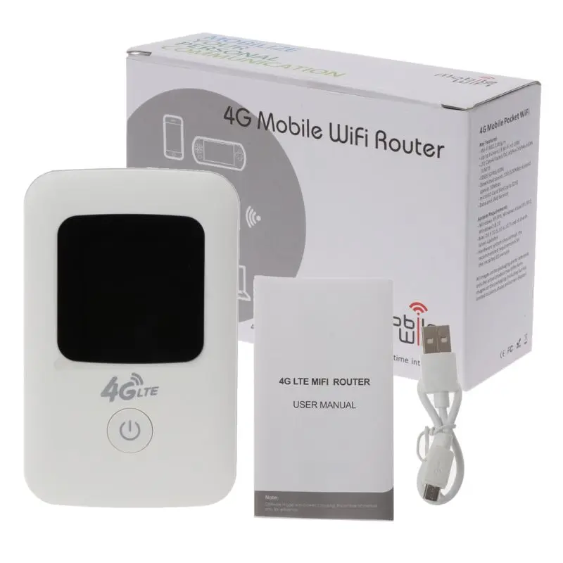 

1Set 4G Wifi Router Global Version 3G 4G Lte Portable Wireless Hotspot Sim Slot with Display MF801s High Quality