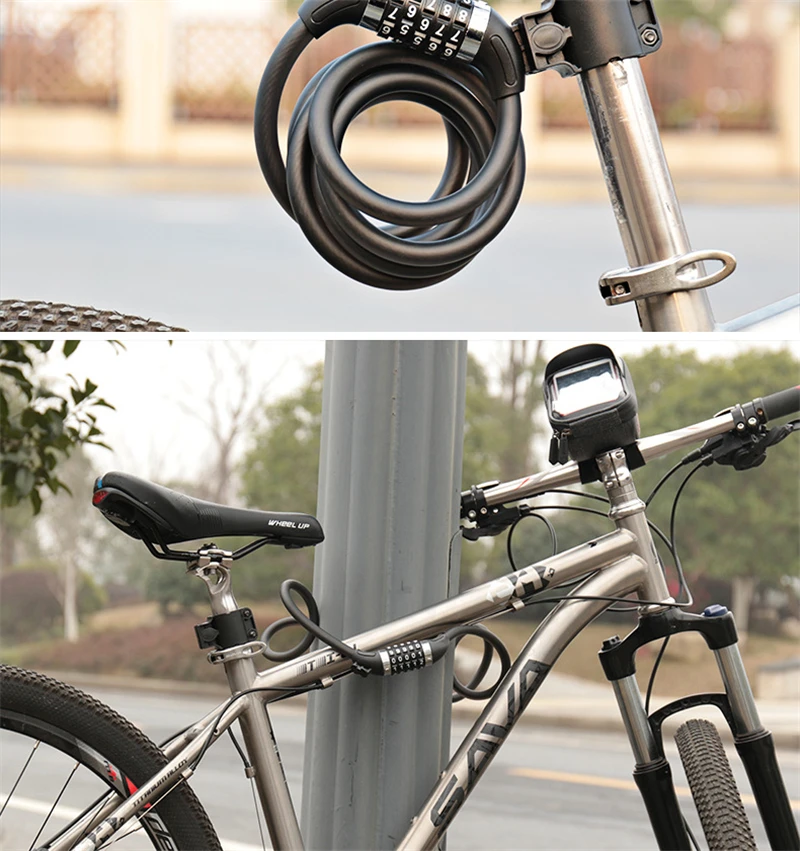 1,8 м велосипедный замок с 5 буквами и кодовым замком, стальная проволока, защита от кражи, велосипедный кабельный замок, MTB дорожный мотоцикл, Аксессуары для велосипеда