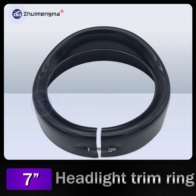 FOR HARLEY MOTORCYCLE ACCESSORIES BLACK 7" HEADLIGHT TRIM RING VISOR