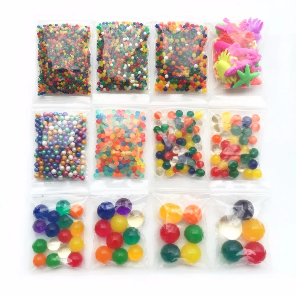 12 Styles Pearl Shape Crystal Soil Mud Hydrogel Gel Growing Glitter