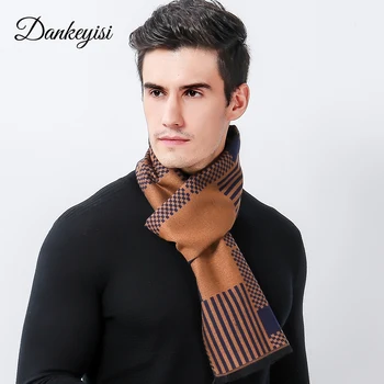 

DANKEYISI Brand Men Scarf Luxury Designer Men Fashion Business Warm Scarf Male Soft Shawl Wrap Casual Winter Scarf Men Scarves