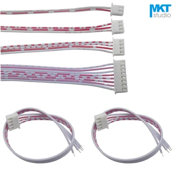 

100Pcs 50cm Single XH2.54 Header AWG26 Red White Wire Cable 5P 6P 7P