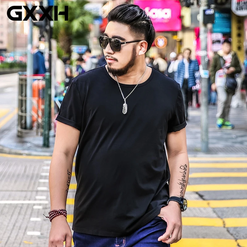 Big Tall Men Summer Tshirt Plus Size Male 5XL 6XL 7XL