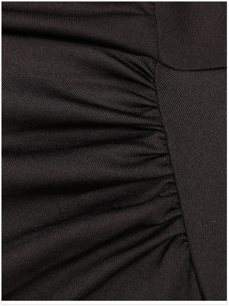 Adogirl 2017 Sexy Big Sizes XXL Mesh Half Sleeves Women Midi Dresses Black-8