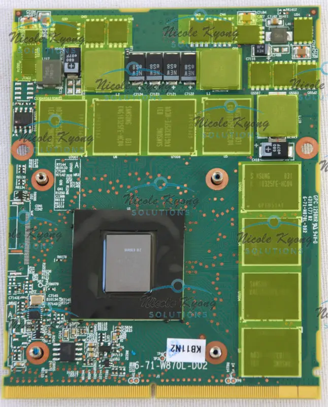 No Bracket include Radeon HD5870 HD 5870M 1GB DDR5 DX 11 VGA card for Clevo W860CU W880CU W870CU GX60 X7200 D900F W870L