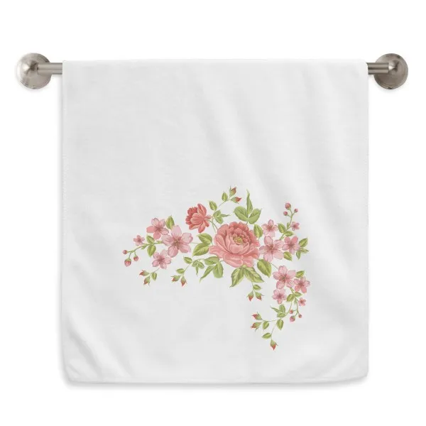 

Red Roses Pattern Flowers Plants Circlet White Towels Soft Towel Washcloth 13x29 Inch