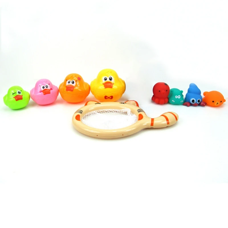 9PCS/Bag Bath Toy Cute Animals Swimming Water Toys Mini Colorful Soft Floating Rubber Duck Squeeze Sound Funny Gift 9PCS/Bag Bath Toy Cute Animals Swimming Water Toys Mini Colorful Soft Floating Rubber Duck Squeeze Sound Funny Gift