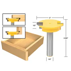 1/2 дюймов желтый прочный хвостовик прямой рельс и Stile фрезы долото для обработки древесины инструмент