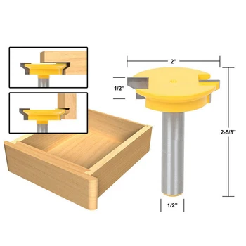 

1/2 Inch Shank Straight Rail and Stile Router Bit Woodworking Chisel Cutter Tool