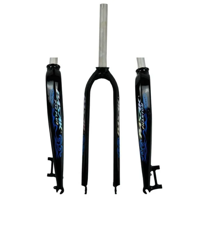 Новинка года. Жесткая вилка PASAK для горного велосипеда 2" 27,5" 2". Алюминиевые вилки для горного велосипеда mtb. Жесткая вилка P32. Модель дискового тормоза - Цвет: black blue