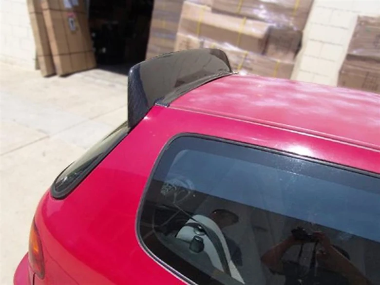 Аксессуары для автомобиля волокно стекло BYS Тип Задняя накладка на Багажник крыло губ комплект для кузова автомобиля для Honda Civic EG