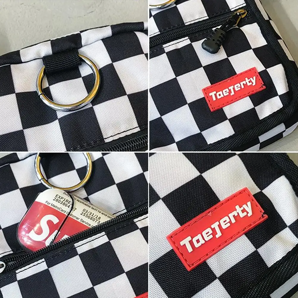 Women Canvas Bag Hong Kong Style Harajuku Style Contrast Color Small Bag Korean Style Fashionable Casual Messenger Shoulder Bags Women Canvas Bag Hong Kong Style Harajuku Style Contrast Color Small Bag Korean Style Fashionable Casual Messenger Shoulder Bags