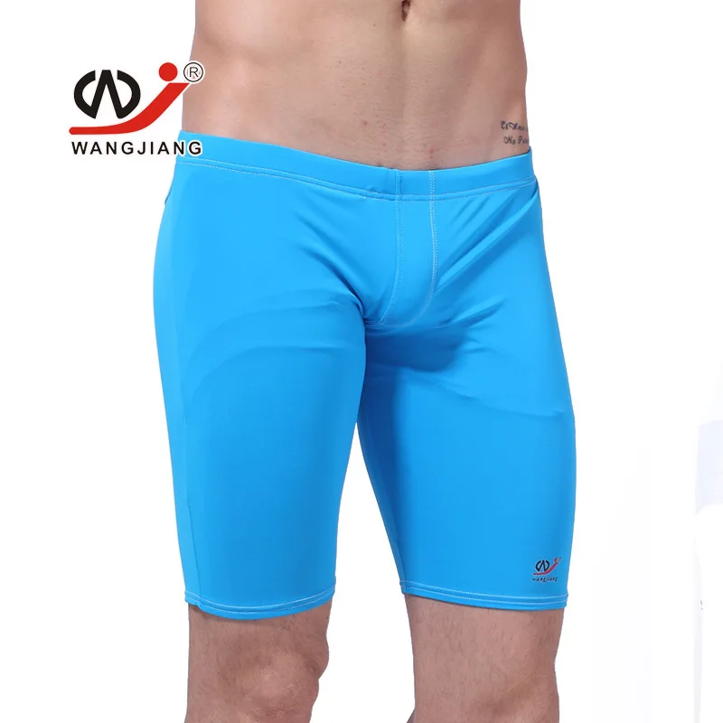 

2018 men's Swimming trunks cycling pants in the fitness pants solid Professional Quality Men Competitive Swimwear