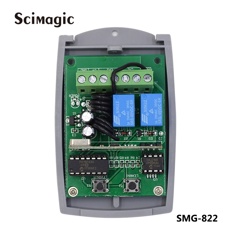 

12-24v DC 2 channel fixed code learning code and rolling code universal remote control transmitter and receiver