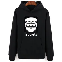 Mr Robot Gray Black 4XL Hooded Sweatshirt Men Hip Hop in Winter Warm Autumn Style Mens Hoodies and Sweatshirts Oversized