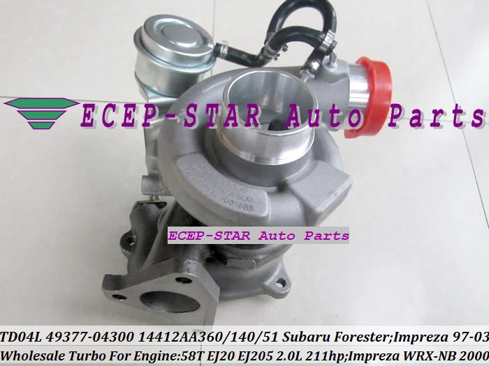 TD04L 49377-04300 49377-04100 14412-AA151 Турбокомпрессор Для SUBARU FORESTER 98-04, автомобильные аксессуары, брелок для автомобиля SUBARU, 97-03 WRX-NB 2000 58 T EJ205 2.0L 211HP